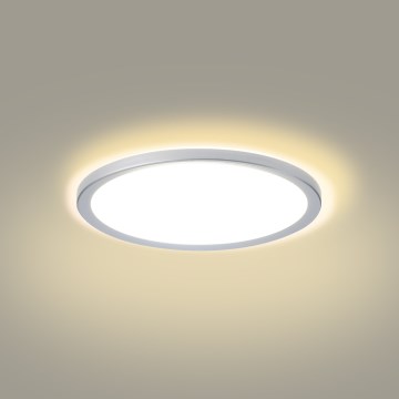 Brilagi - LED таванно осветително тяло за баня ULTRA SLIM LED/18W/230V Ø 30 см сребристо IP54
