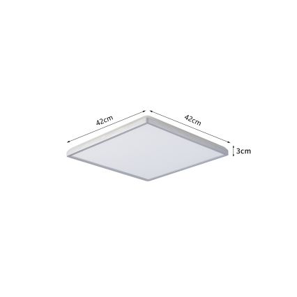 Brilagi - LED плафон за баня ULTRA SLIM LED/24W/230V 42x42 cm сребрист IP54