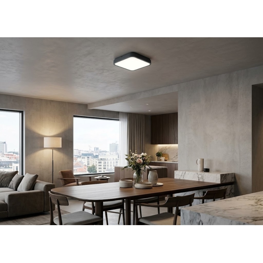 BRILAGI - LED таванно осветително тяло за баня ZENNA LED/18W/230V 28,5x28,5 cm IP44 антрацит