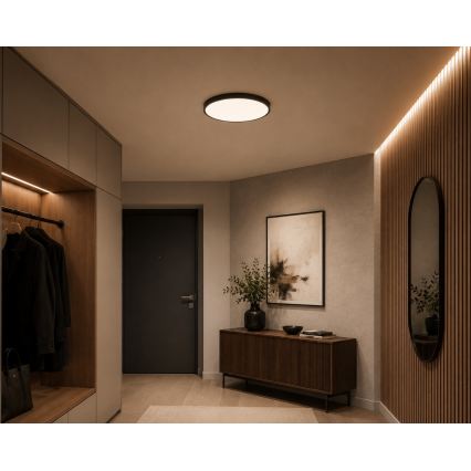 BRILAGI - LED плафон за баня ZENNA LED/18W/230V Ø 29,5 см IP44 антрацит