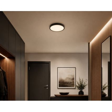 BRILAGI - LED таванно осветително тяло за баня ZENNA LED/18W/230V Ø 29,5 см IP44 черно