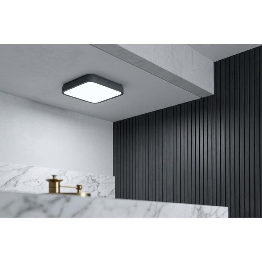 BRILAGI - LED плафон за баня ZENNA LED/24W/230V 34,5x34,5 cm IP44 антрацит