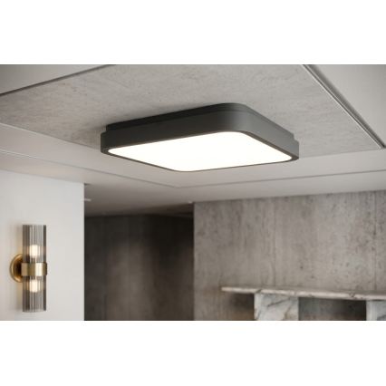 BRILAGI - LED плафон за баня ZENNA LED/24W/230V 34,5x34,5 cm IP44 антрацит