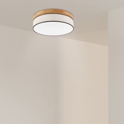 Brilagi - LED таванно осветление BELLADONNA LED/36W/230V диаметър 40 см крем/дъб