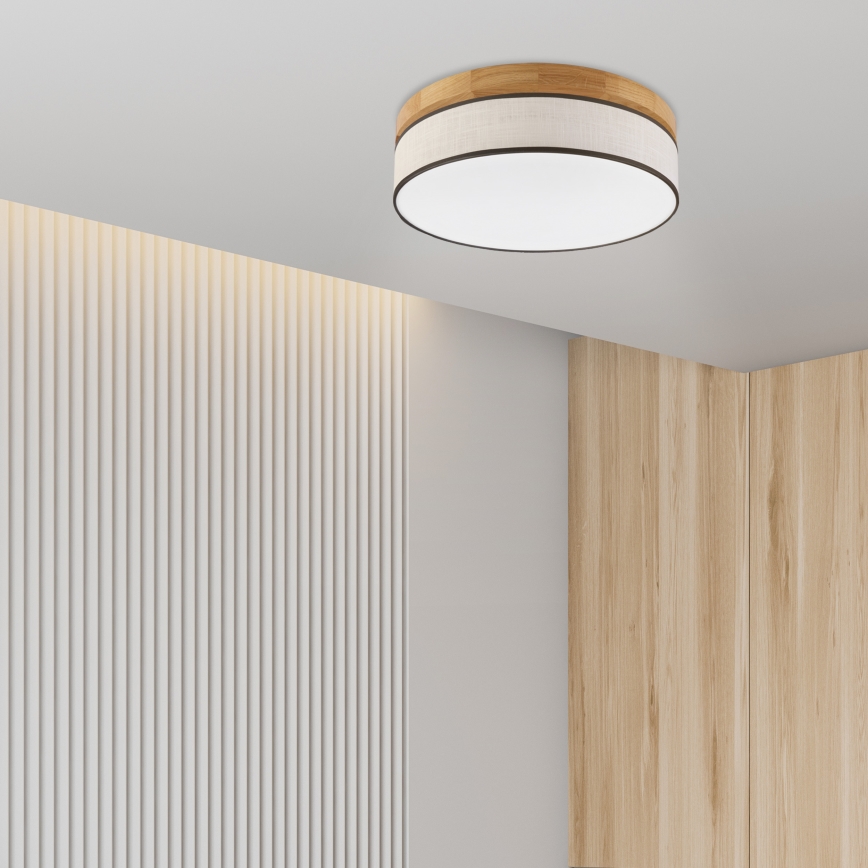 Brilagi - LED таванно осветление BELLADONNA LED/36W/230V диаметър 40 см крем/дъб
