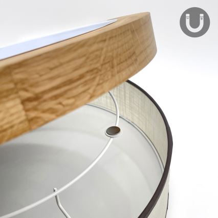 Brilagi - LED таванно осветление BELLADONNA LED/36W/230V диаметър 40 см крем/дъб