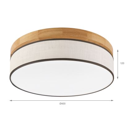 Brilagi - LED таванно осветление BELLADONNA LED/36W/230V диаметър 40 см крем/дъб