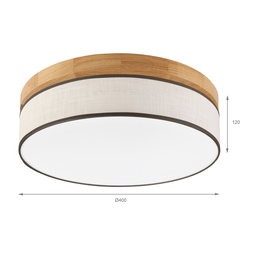 Brilagi - LED таванно осветление BELLADONNA LED/36W/230V диаметър 40 см крем/дъб