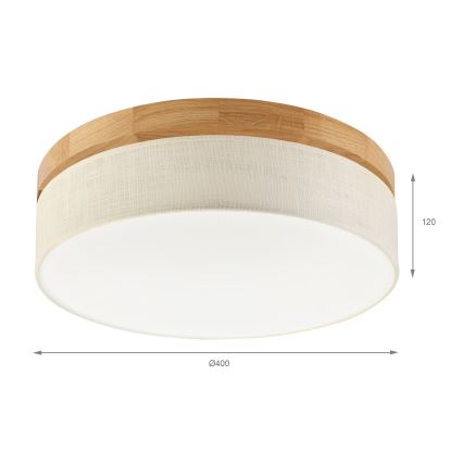 Brilagi - LED Таванно осветление BELLADONNA LED/36W/230V диаметър 40 см кремаво/дъб