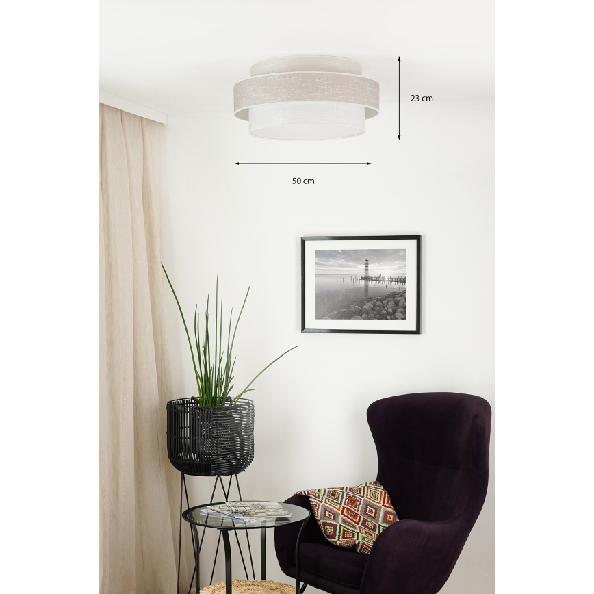Brilagi - LED таванно осветително тяло DOVER SPACE LED/12W/230V Ø 50 см 3000K/4000K/6400K сиво/кремаво