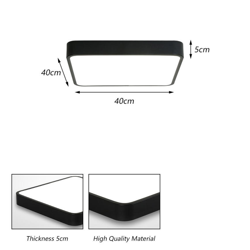 Brilagi - LED таванно осветително тяло POOL LED/36W/230V 3000/4500/6000K 40x40 см черно