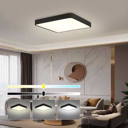 Brilagi - LED таванно осветително тяло POOL SQUARE LED/48W/230V 3000/4500/6000K 50x50 см черно