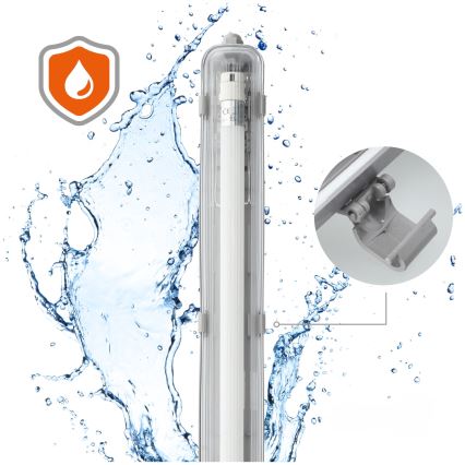 BRILAGI - LED техническо прахозащитено флуоресцентно осветително тяло OPTIMA T8 1xG13/18W/230V 4000K IP65 128 cm