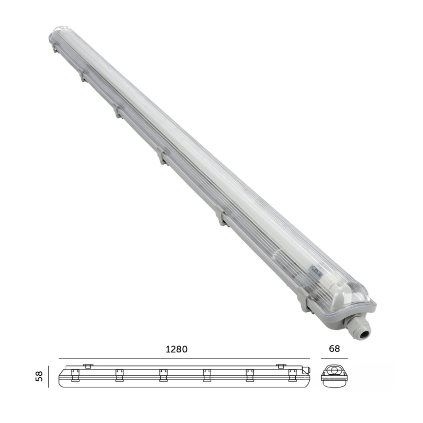 BRILAGI - LED техническо прахозащитено флуоресцентно осветително тяло OPTIMA T8 1xG13/18W/230V 4000K IP65 128 cm