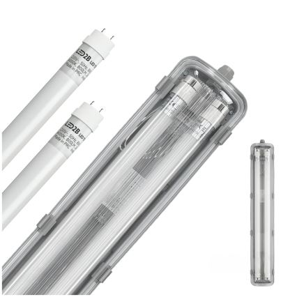 Brilagi - LED техническо прахозащитено тръбно осветително тяло OPTIMA T8 2xG13/9W/230V 4000K IP65 67,5 cm