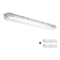 BRILAGI - LED техническо прахозащитено тръбно осветително тяло OPTIMA T8 2xG13/9W/230V 4000K IP65 67,5 cm