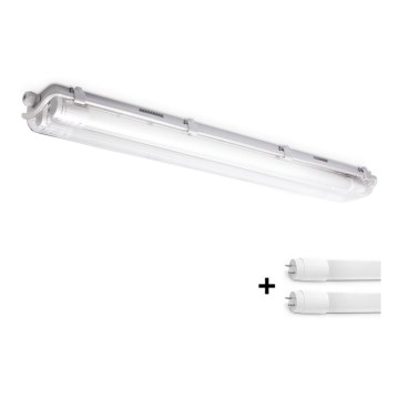 Brilagi - LED техническо прахозащитено тръбно осветително тяло OPTIMA T8 2xG13/9W/230V 4000K IP65 67,5 cm