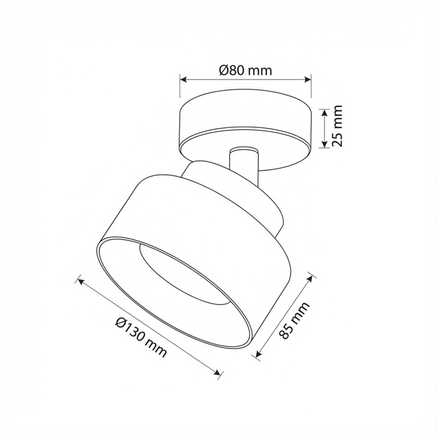 Brilagi - LED Точково осветително тяло AURA LUX 1xGX53/30W/230V Ø 13 см, черно/златно