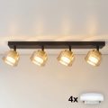 Brilagi - LED Точково осветително тяло AURA LUX 4xGX53/30W/230V черно/златно