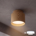 BRILAGI - LED точково осветително тяло BACKLIT 1xGX53/15W/230V + LED/3W Ø 8 см дъбов декор