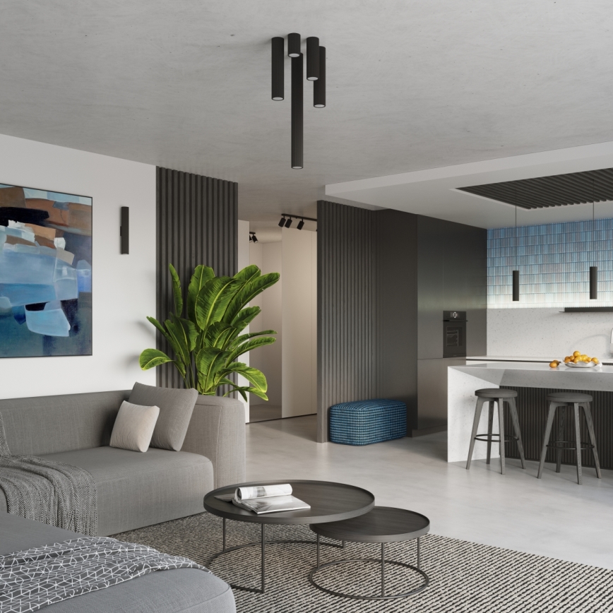 Brilagi - LED точково осветително тяло CRESTO 1xGU10/10W/230V 10 см черно