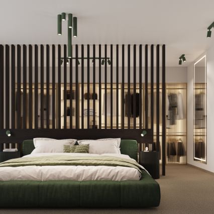 Brilagi - LED точково осветително тяло CRESTO 1xGU10/10W/230V 20 cm зелено