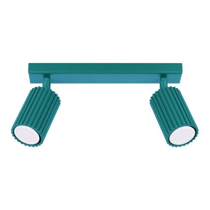 Brilagi - LED точково осветително тяло CRESTO 2xGU10/10W/230V тюркоазено