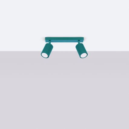 Brilagi - LED точково осветително тяло CRESTO 2xGU10/10W/230V тюркоазено