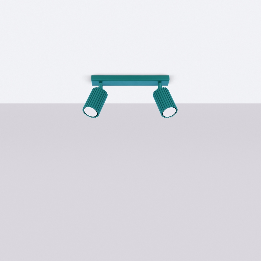 Brilagi - LED точково осветително тяло CRESTO 2xGU10/10W/230V тюркоазено