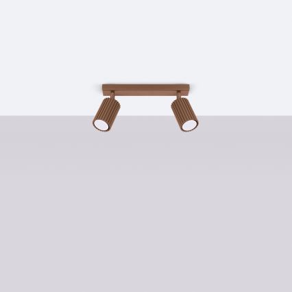 Brilagi - LED точково осветително тяло CRESTO 2xGU10/10W/230V, кафяво