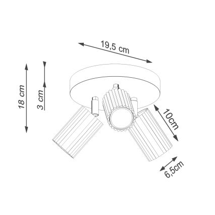 BRILAGI - LED точково осветително тяло CRESTO 3xGU10/10W/230V оранжево