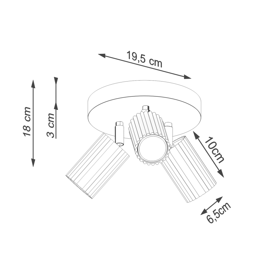 Brilagi - LED точково осветително тяло CRESTO 3xGU10/10W/230V тюркоаз