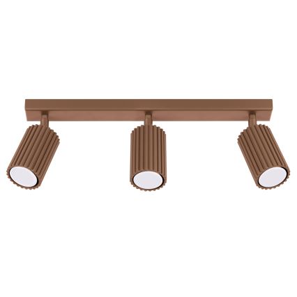 Brilagi - LED точково осветително тяло CRESTO 3xGU10/10W/230V кафяво