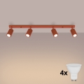 BRILAGI - LED точково осветително тяло CRESTO 4xGU10/10W/230V оранжево