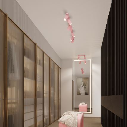 Brilagi - LED точково осветително тяло CRESTO 4xGU10/10W/230V розово