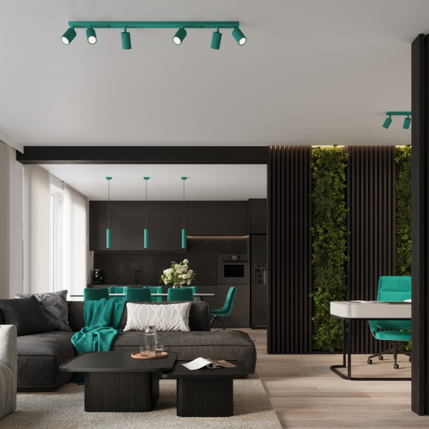 Brilagi - LED точково осветително тяло CRESTO 4xGU10/10W/230V тюркоазено