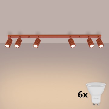 BRILAGI - LED точково осветително тяло CRESTO 6xGU10/10W/230V оранжево