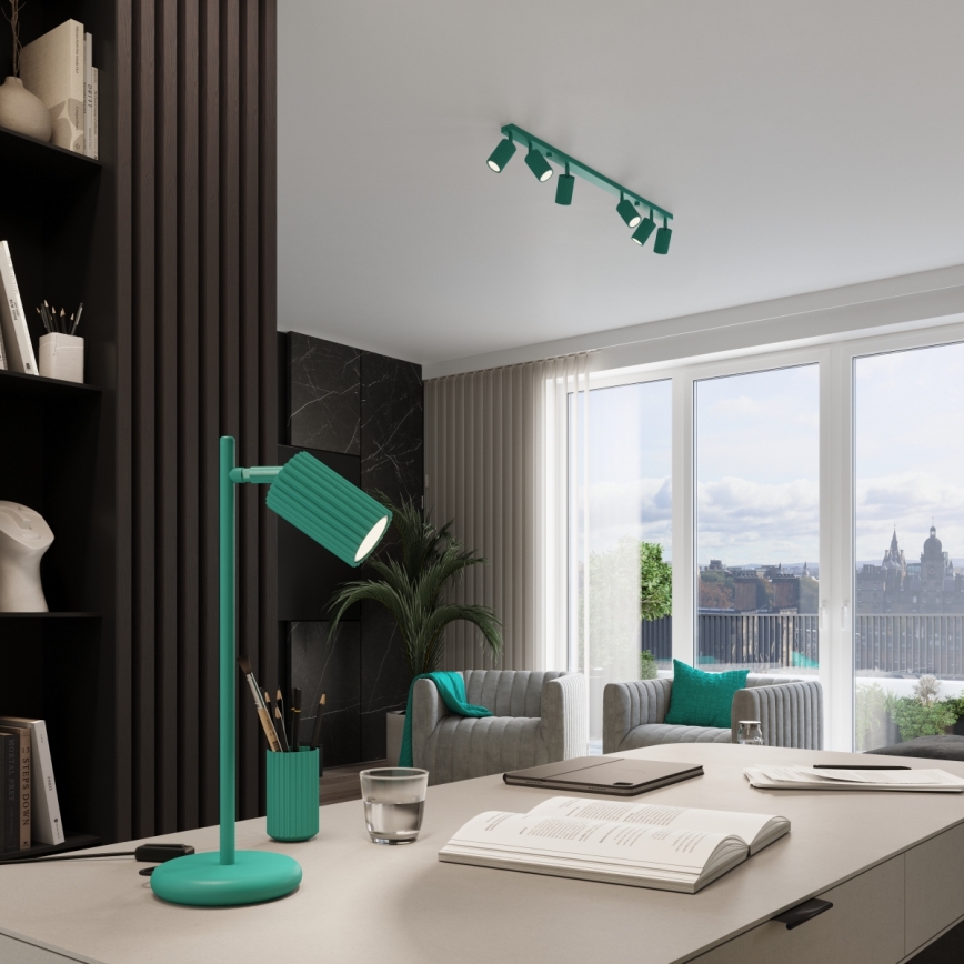 Brilagi - LED точково осветително тяло CRESTO 6xGU10/10W/230V тюркоазено