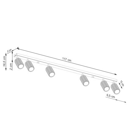 Brilagi - LED точково осветително тяло CRESTO 6xGU10/10W/230V тюркоазено
