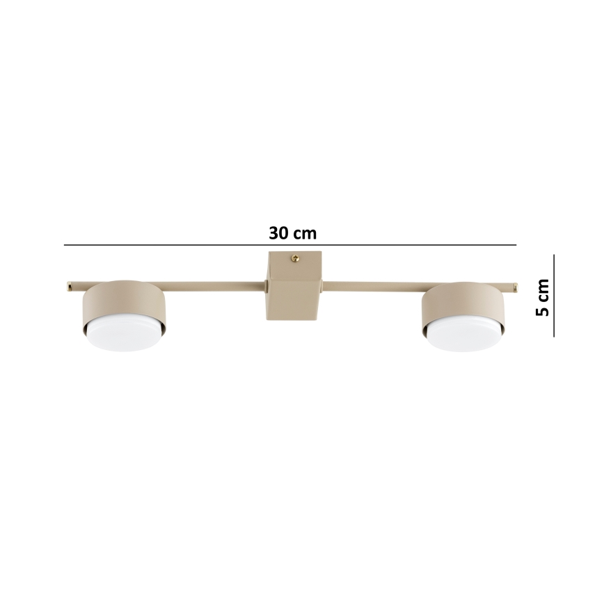 Brilagi - LED точково осветително тяло MONO 2xGX53/30W/230V бежово