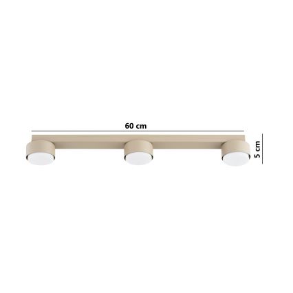 Brilagi - LED точково осветително тяло MONO 3xGX53/30W/230V бежово