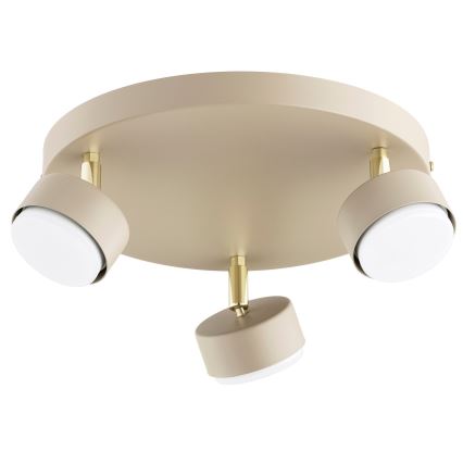 Brilagi - LED точково осветително тяло MONO 3xGX53/30W/230V бежово/златно