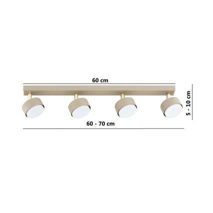 Brilagi - LED точково осветително тяло MONO 4xGX53/30W/230V бежово