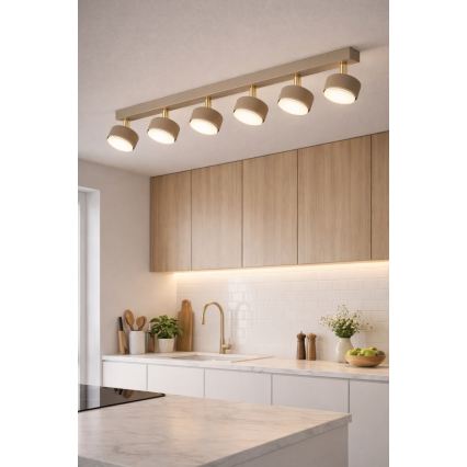 Brilagi - LED точково осветително тяло MONO 6xGX53/30W/230V бежово/златно
