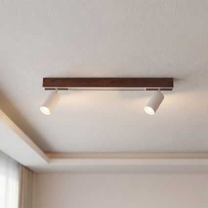 BRILAGI - LED точково осветително тяло SELE 2xGU10/30W/230V + LED/15W бяло/декор череша