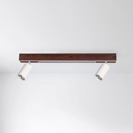 BRILAGI - LED точково осветително тяло SELE 2xGU10/30W/230V + LED/15W бяло/декор череша