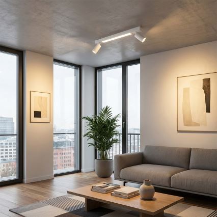 Brilagi - LED точково осветително тяло SELE 2xGU10/30W/230V + LED/15W бяло