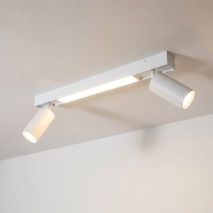 Brilagi - LED точково осветително тяло SELE 2xGU10/30W/230V + LED/15W бяло