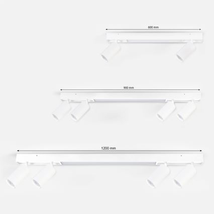 Brilagi - LED точково осветително тяло SELE 2xGU10/30W/230V + LED/15W бяло