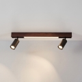 BRILAGI - LED точково осветително тяло SELE 2xGU10/30W/230V + LED/15W черно/дъбов декор